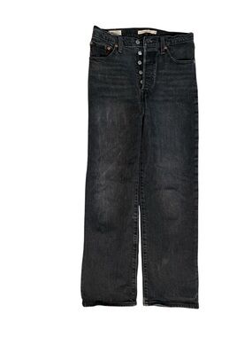 Levi's Women's Straight Leg Jeans in Washed Black